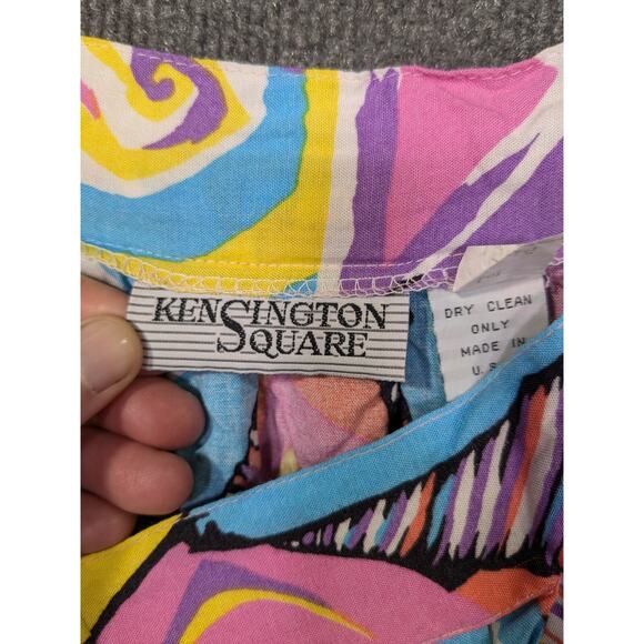 Vtg Kensington Square Maxi Skirt Womens Small Medium Colorful Bright 80s 90s - Picture 8 of 10